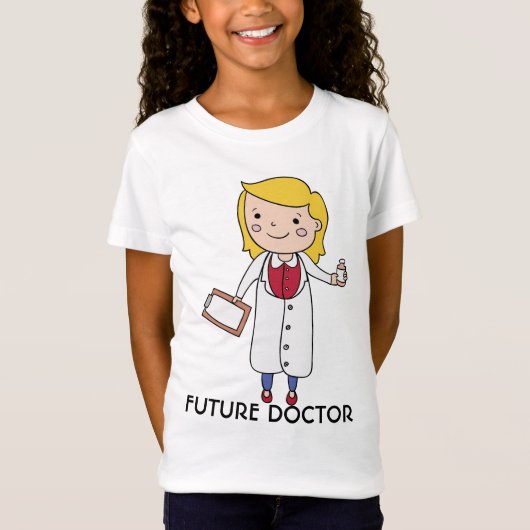 未来のGirl博士の金髪 Tシャツ (正面)