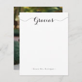 未来のGracias Chic Script Engagement夫人の写真 サンキューカード (正面/裏面)