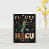 未来のHbcuの卒業履歴ブラック卒業Hbcu カード (黄色い花)