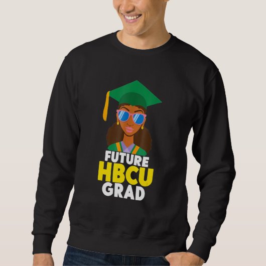 未来のHbcuグラードガール卒業の歴史的な空白 スウェットシャツ (正面)