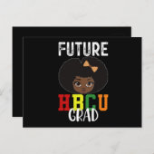 未来のHBCUグラードガール卒業ブラックカレッジ ポストカード (正面/裏面)