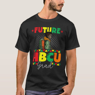 未来のHBCU卒業履歴ブラックカレッジユースブラック Tシャツ