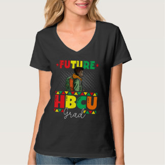 未来のHBCU卒業履歴ブラックカレッジユースブラック Tシャツ