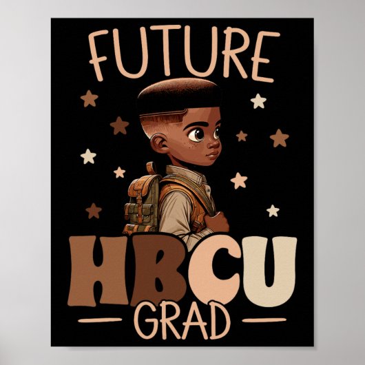 未来のHbcu卒業歴ブラックボーイ卒業Hbcu ポスター (正面)