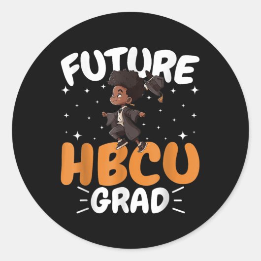 未来のHbcu卒業歴ブラックボーイ卒業Hbcu ラウンドシール (正面)