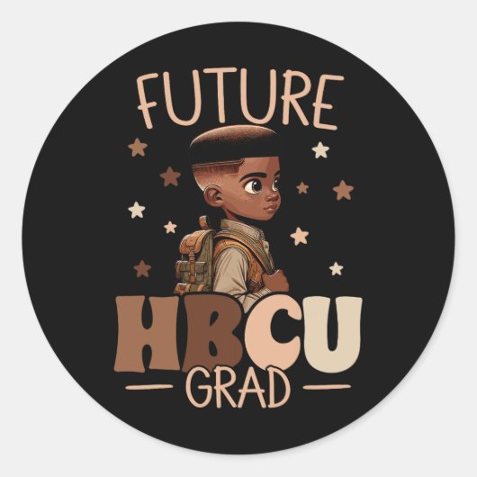 未来のHbcu卒業歴ブラックボーイ卒業Hbcu ラウンドシール (正面)