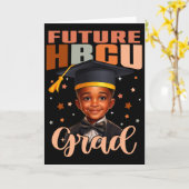 未来のHBCU卒業生男子 卒業 HBCU 未来の大学生 カード (黄色い花)