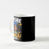 未来のHBCU卒業生 子供 黒人の女の子 アフロ ブラックヒストリー コーヒーマグカップ (正面左)