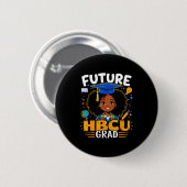 未来のHBCU卒業生 子供 黒人の女の子 アフロ ブラックヒストリー 缶バッジ (正面&裏面)