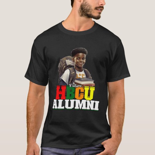 未来のHBCU同窓生アパレル歴史的ブラックコレグ Tシャツ (正面)
