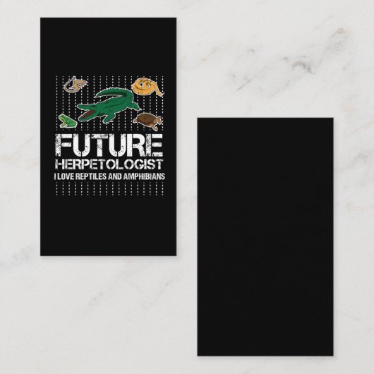 未来のHerpetologistのハ虫類および水陸両生動物 名刺 (正面/裏面)