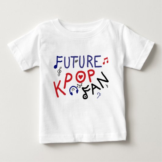 未来のKPOPファン! ベビーTシャツ (正面)
