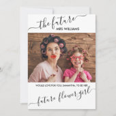 未来のMrs.からのフラワガール提案写真 招待状 (正面)