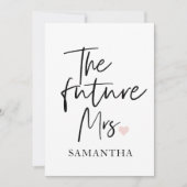 未来のMrs.とあなたの名前 | 現代の美しさのギフト シーズンカード (正面)