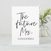 未来のMrs.とあなたの名前 | 現代の美しさのギフト シーズンカード (スタンド正面)