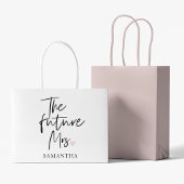 未来のMrs.とあなたの名前 | 現代の美しさのギフト ラージペーパーバッグ