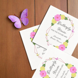 未来のMrs.のためのバタフライキス ブライダルシャワー スタンダードカクテルナプキン