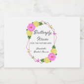 未来のMrs.のためのバタフライキス ブライダルシャワー リキュールボトルラベル (シングルラベル)