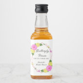 未来のMrs.のためのバタフライキス ブライダルシャワー リキュールボトルラベル (正面)
