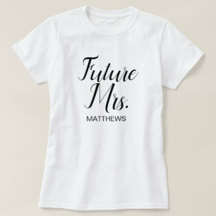 未来のMrs. BlackスモダンクリプトカスタムウェディングT-Sh Tシャツ