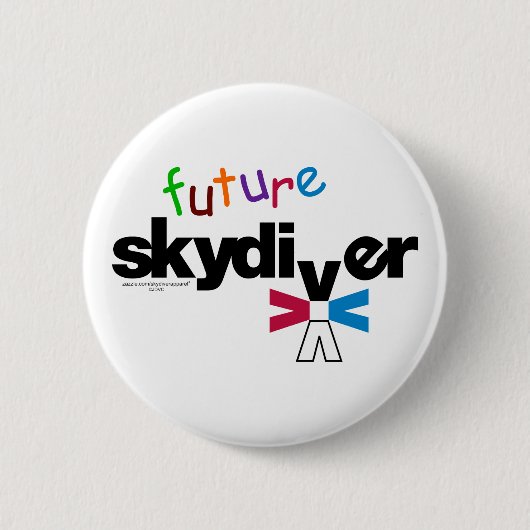 未来のSkydiver 缶バッジ (正面)