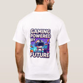 未来のVRデザインに支えられたゲーミング Tシャツ (裏面)