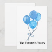 未来はあなたのものだ – 水彩卒業カード シーズンカード (正面/裏面)