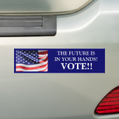未来はあなたの手にあります! 投票!! バンパーステッカー (車上)