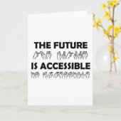 未来はアクセシブルなASL手話で カード (黄色い花)