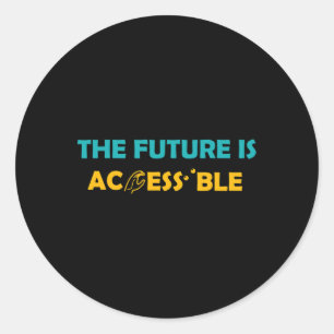 未来はアクセス可能な点字American Sign Lan ラウンドシール