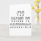 未来はアクセス可能なASLの手話 カード (黄色い花)