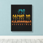 未来はアクセス可能なASLの手話 キャンバスプリント (インサイチュ (ウッドフロア))