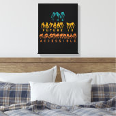 未来はアクセス可能なASLの手話 キャンバスプリント (インサイチュ (寝室))