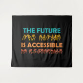 未来はアクセス可能なASLの手話 タペストリー (正面(横))