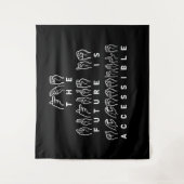 未来はアクセス可能なASLの手話 タペストリー (正面)