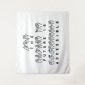 未来はアクセス可能なASLの手話 タペストリー (正面)