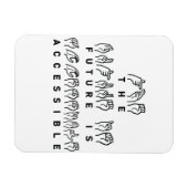 未来はアクセス可能なASLの手話 マグネット (横)