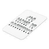 未来はアクセス可能なASLの手話 マグネット (左側)