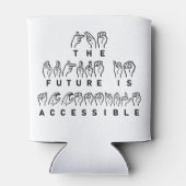 未来はアクセス可能なASLの手話 缶クーラー (裏面)