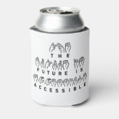 未来はアクセス可能なASLの手話 缶クーラー (缶裏面)