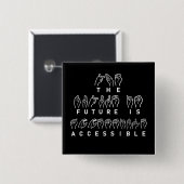 未来はアクセス可能なASLの手話 缶バッジ (正面&裏面)