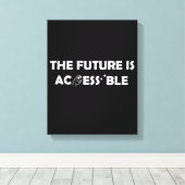 未来はアクセス可能なASL手話点字 キャンバスプリント (インサイチュ (ウッドフロア))