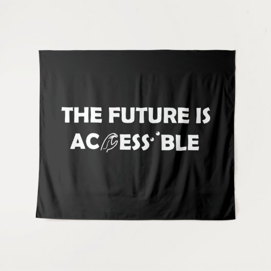 未来はアクセス可能なASL手話点字 タペストリー (正面(横))