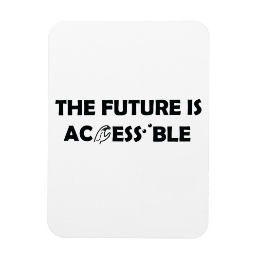 未来はアクセス可能なASL手話点字 マグネット (縦)