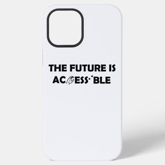 未来はアクセス可能 手話 点字 iPhoneケース (裏面)
