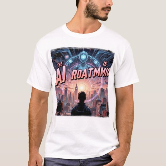 未来はアルゴリズム的だ」 Tシャツ (正面)