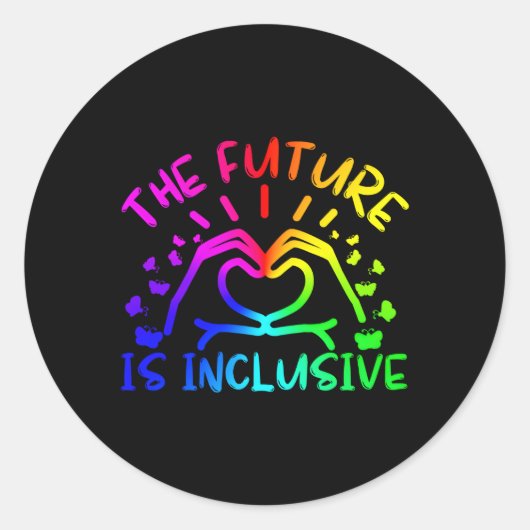 未来はインクルーシブ虹He蝶Lgb ラウンドシール (正面)