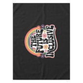 未来はインクルーシブ・レインボーLGBTQ国旗のゲイ テーブルクロス (正面)