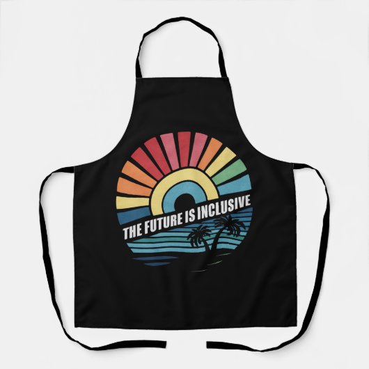 未来はインクルーシブ LGBT ゲイの権利 プライド エプロン (正面)
