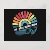 未来はインクルーシブLGBTゲイ権利プライド ポストカード (正面)